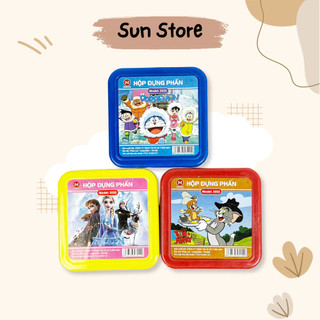 Hộp đựng phấn nhiều hình cute dễ thương tặng kèm phấn và lau bảng - Sun Store