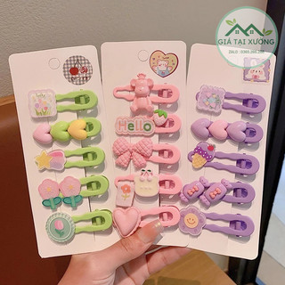 Sét kẹp tóc 5 chi tiết dễ thương cho bé