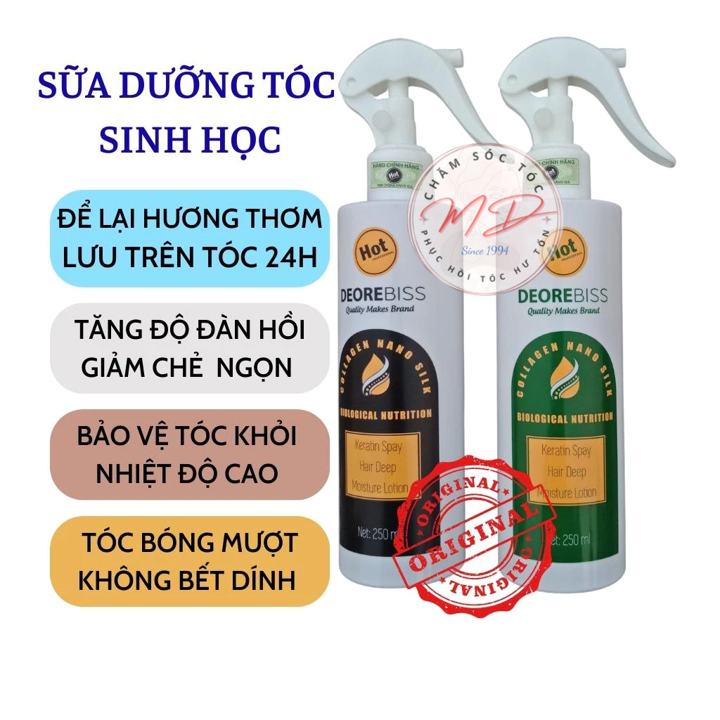 Dưỡng Tóc Phục Hồi Hư Tổn, Xịt Dưỡng Tóc Khô Xơ Rối 250ml