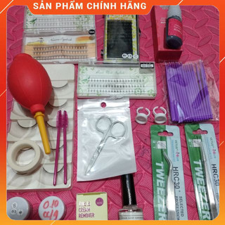 Sét học nối mi cơ bản cho các bạn học viên đam mê nghề nối mi .. sét thực tế những dụng cụ cần và đủ để học nố