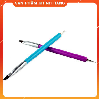 Cọ 2 đầu đắp móng đắp gel và chấm bi đính đá tiện lợi.