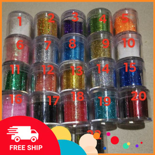 Nhũ kim tuyến mịn rắc trang trí móng nail cực đẹp.