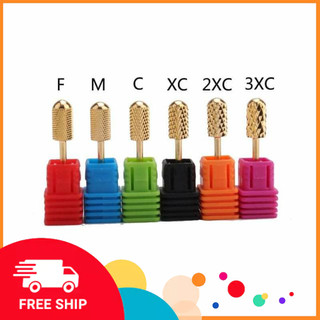 Đầu mài đồng dạng trụ tròn Loại tốt Giúp phá bột phá đắp gel phá sơn. Có 3 kích cỡ. F mài mịn. M là mài vừa.
