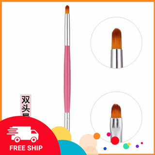 Cọ 2 đầu. 1 đầu là cọ đắp gel . 1 đầu là cọ dặm nhũ, dặm omber, dặm bột mịn.... Bút 2 đầu hữu ích tiện