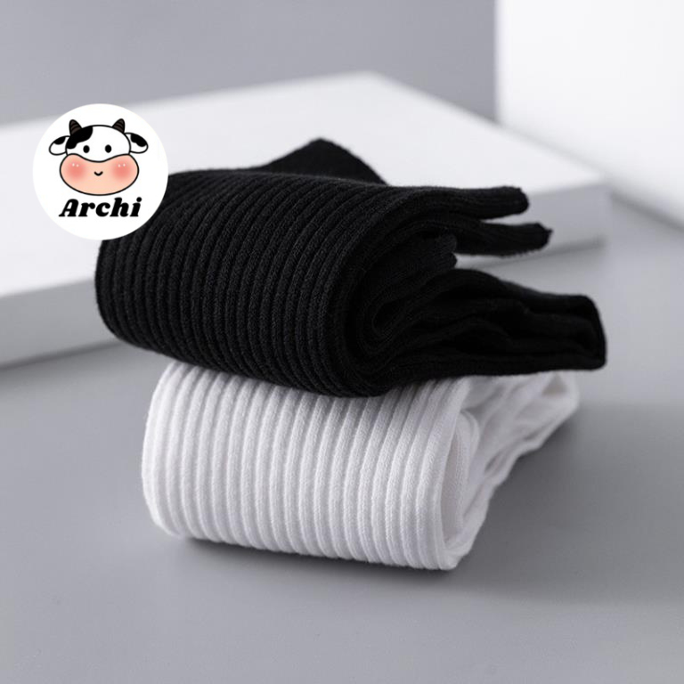 Tất cao cổ viền bèo 3 màu basic phong các LOLi