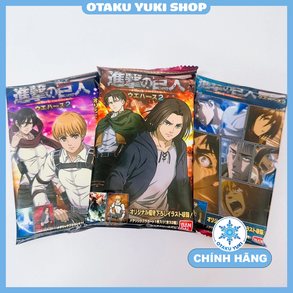 Gói Thẻ Nhân Phẩm Pack Card Attack on Titan Wafer