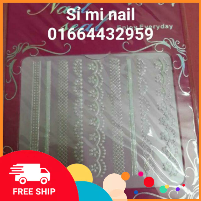 Hình dán 3d kiểu zen trang trí móng