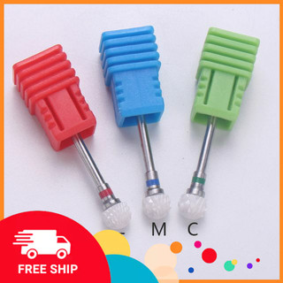 Đầu mài sứ dạng trụ tròn bằng lắp máy mài móng cực thích giúp mài móng tay mịn nhanh