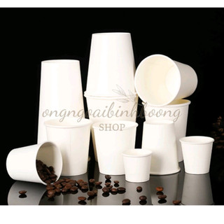 50 CỐC GIẤY TRẮNG 180ml DÙNG 1 LẦN