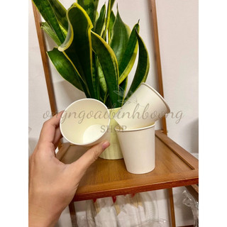 50 CỐC GIẤY TRẮNG 180ml DÙNG 1 LẦN