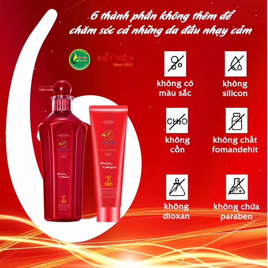 Dầu Gội Xả  BIOTIN Chống Rụng Phục Hồi Tóc Hư Tổn, Giảm Gãy Rụng Cherry K