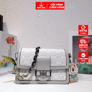 Túi xách nữ da cao cấp họa tiết mới hợp thời trang đeo vai dây xích nhỏ thương hiệu MISS GAIL MG6080 sang chảnh full hộp