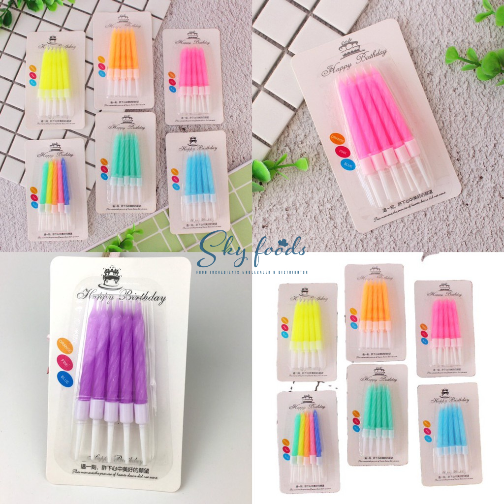 Trang Trí Bánh Sinh Nhật Bánh Kem - Nến Soắn Nhũ