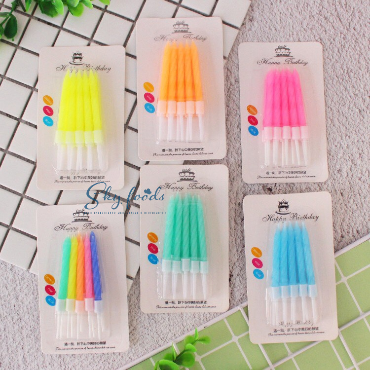 Trang Trí Bánh Sinh Nhật Bánh Kem - Nến Soắn Nhũ