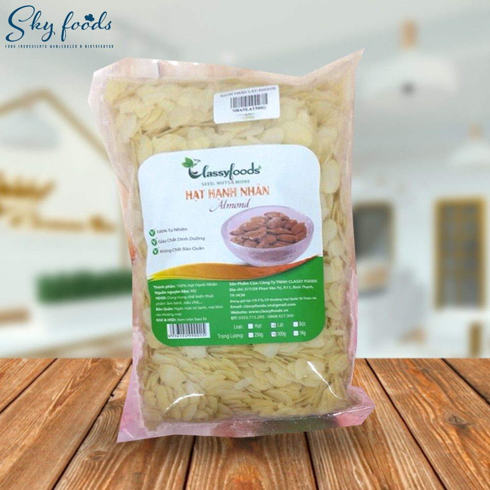 Hạnh Nhân Lát, Cơm Dừa Mịn Sấy Classy Foods 1kg