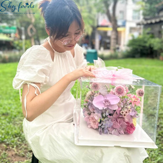 Set 10 Hộp Mica 30x30x25cm- Hộp nhựa đựng bánh sinh nhật, đựng quà, bánh kem [Chưa Kèm Ruy Băng]