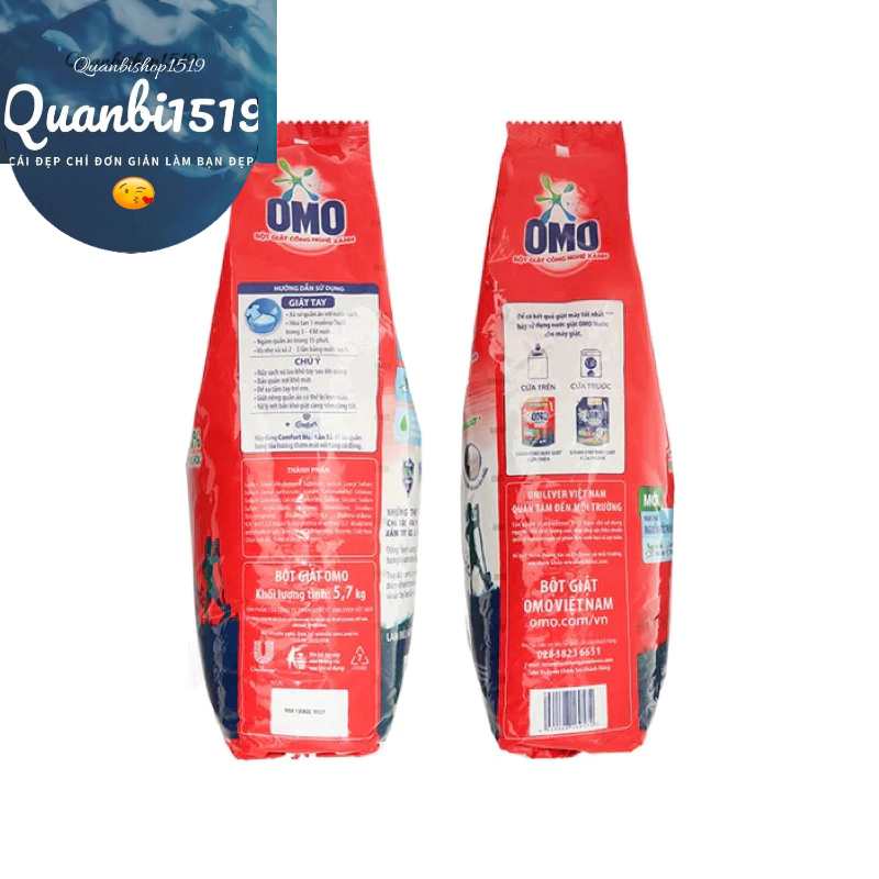 Bột giặt Omo Comfort 5,3kg công nghệ xanh