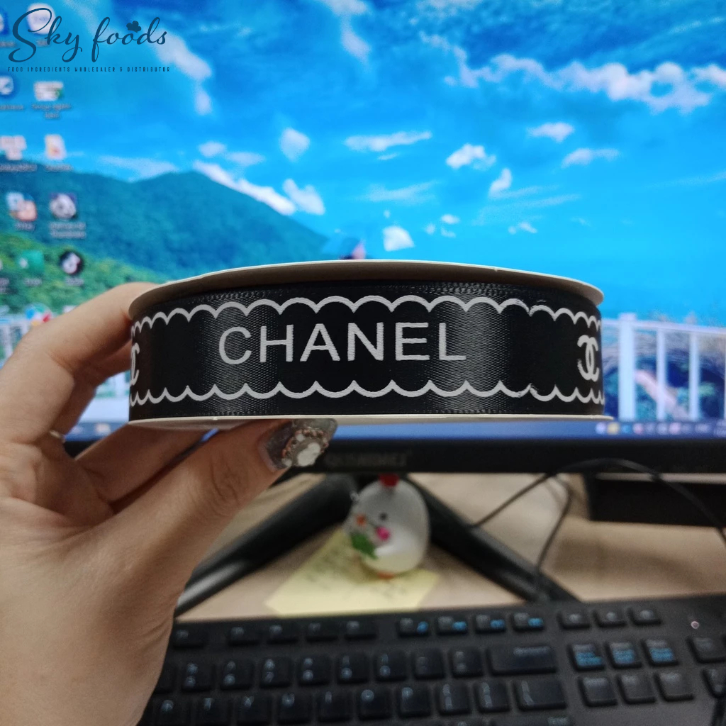 Ruy băng lụa chữ 2.5cm dài 45m Hàng đẹp