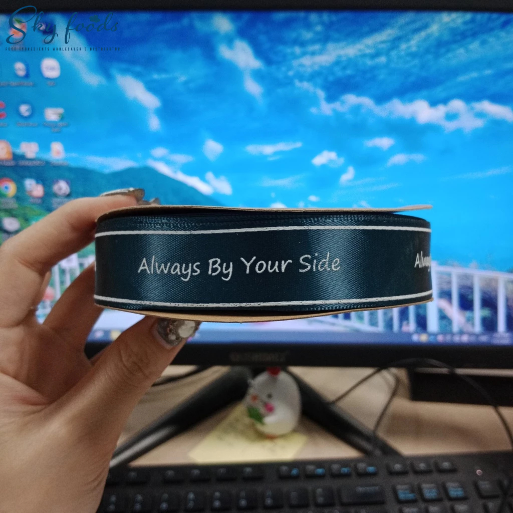 Ruy băng lụa chữ 2.5cm dài 45m Hàng đẹp