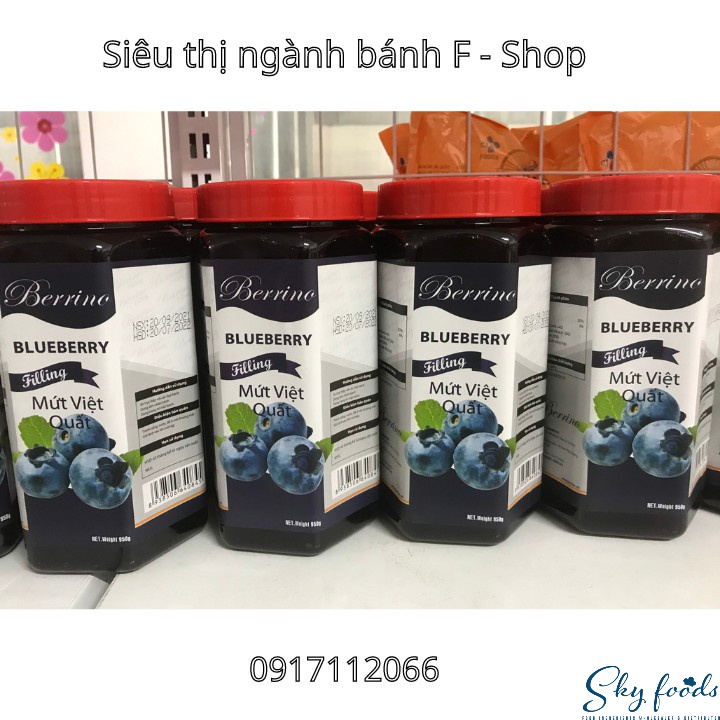 Nguyên liệu làm bánh, trang trí bánh - Mứt nhân Filling có xác hiệu Berrino - Hủ 950gr