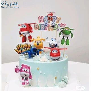 Bộ Máy Bay Mô Hình Dễ Thương - Trang Trí Bánh Kem, Bánh Sinh Nhật