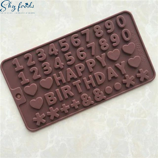 Khuôn Silicon Bảng Chữ Cái Đổ Socola Thạch Rau Câu