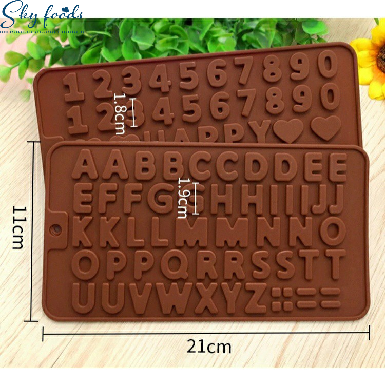 Khuôn Silicon Bảng Chữ Cái Đổ Socola Thạch Rau Câu