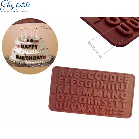 Khuôn Silicon Bảng Chữ Cái Đổ Socola Thạch Rau Câu
