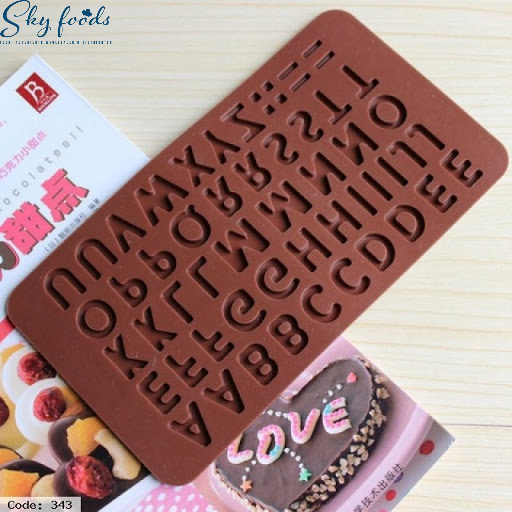 Khuôn Silicon Bảng Chữ Cái Đổ Socola Thạch Rau Câu