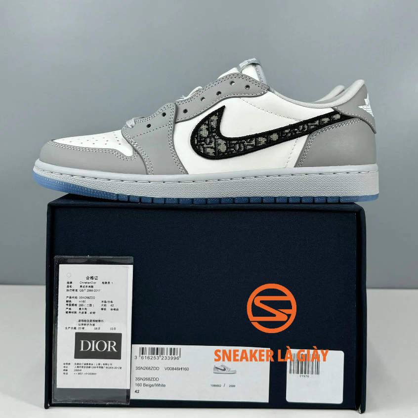 Giày Air Jordan 1 Low Dior Grey CN8608-002 - Fullbox  | BEST QUALITY