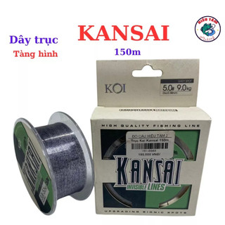 Cước câu cá, dây trục koi kansai 150m tàng hình mềm mại , dẻo dai, khả năng phục hồi tốt
