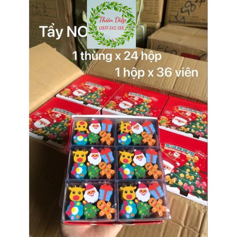 Tẩy đúc sịn hình noel siêu dai tẩy sạch