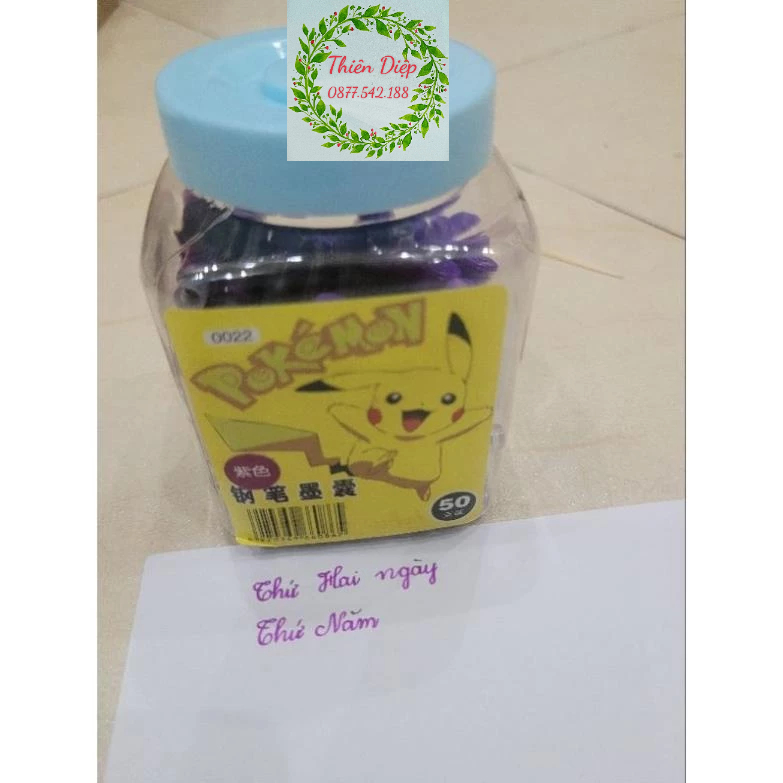 Bút máy Ynhan kèm ống mực tím ngòi mài êm nét đẹp