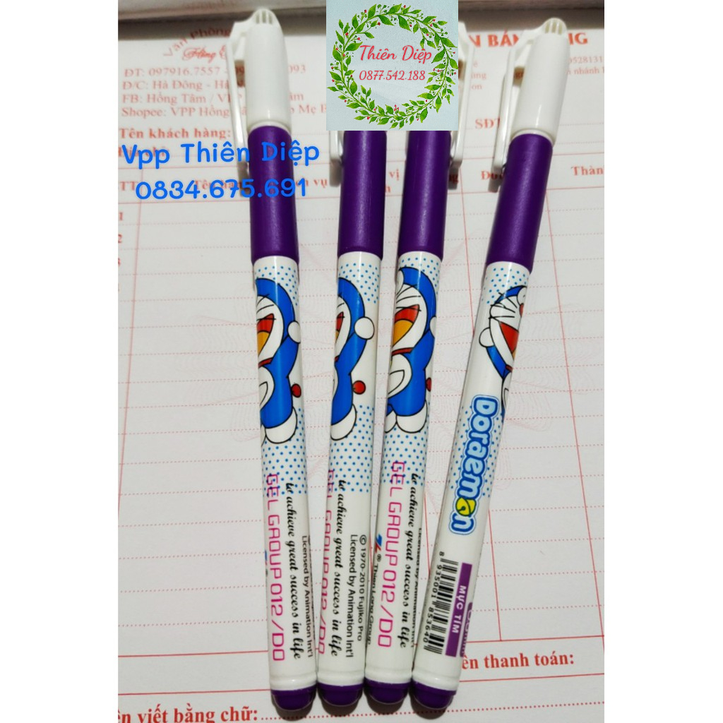 Bút nước doraemon Gel012 tím (bút nước đô rê mon)