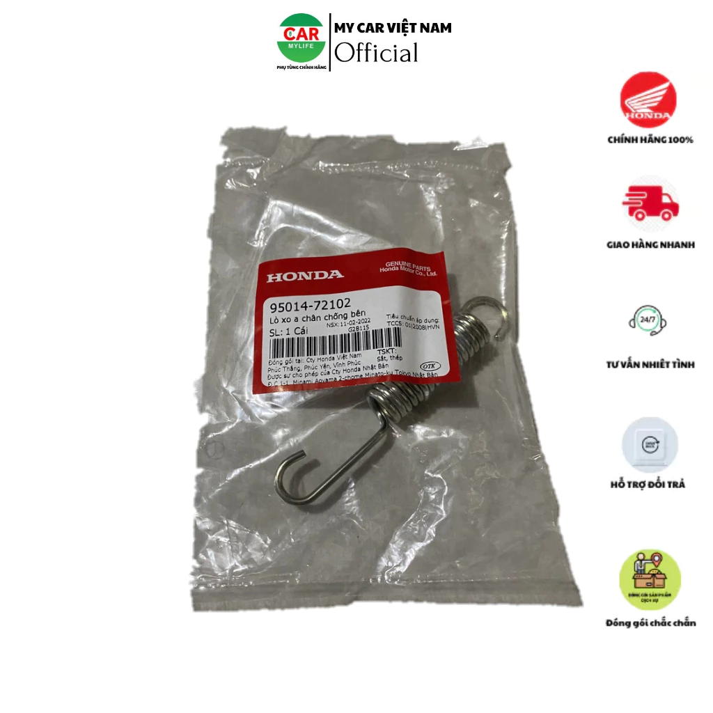 Lò xo a chân chống bên HONDA. 9501472102
