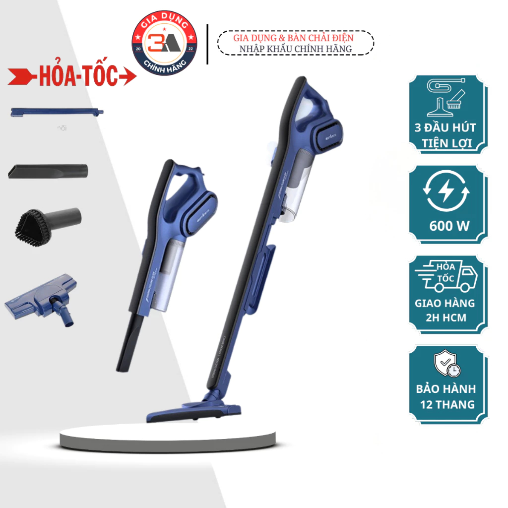 Máy Hút Bụi Cầm Tay DX810, Công Suất Hút 15.000Pa, lực hút 600w, kèm 3 đầu hút chuyên dụng, dễ dàng hút trần nhà, sofa.