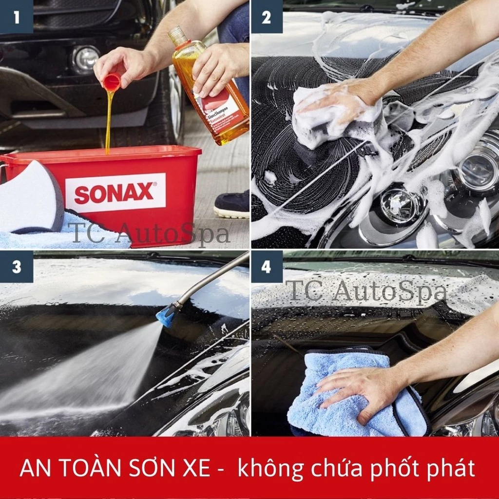 Nước Rửa Xe Sonax Gloss Shampoo 1 lít - Hàng Cao Cấp TC AUTOSPA