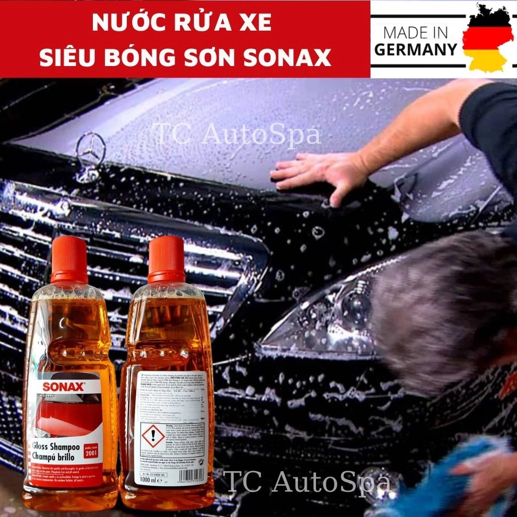 Nước Rửa Xe Sonax Gloss Shampoo 1 lít - Hàng Cao Cấp TC AUTOSPA