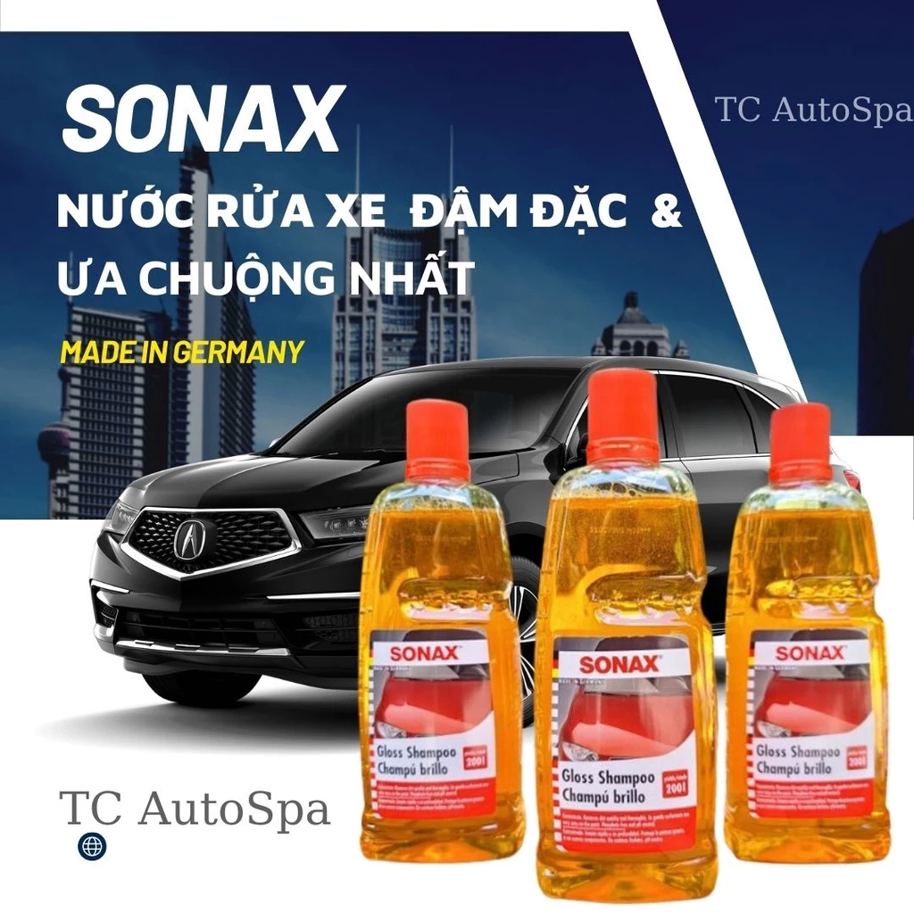 Nước Rửa Xe Sonax Gloss Shampoo 1 lít - Hàng Cao Cấp TC AUTOSPA