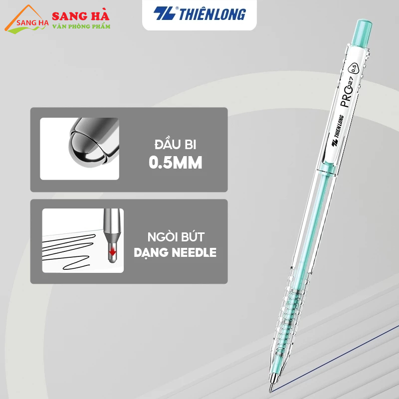 Bút bi Thiên Long màu Pastel ngòi 0.5mm Pro 027 TL-105 Mực Xanh