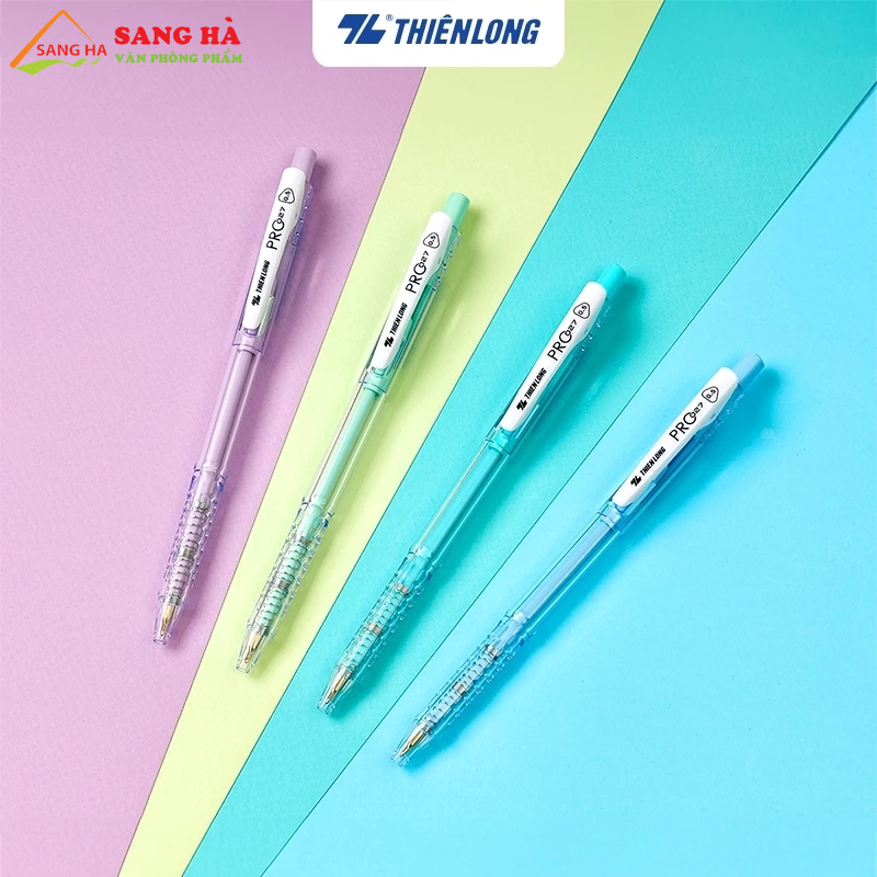 Bút bi Thiên Long màu Pastel ngòi 0.5mm Pro 027 TL-105 Mực Xanh