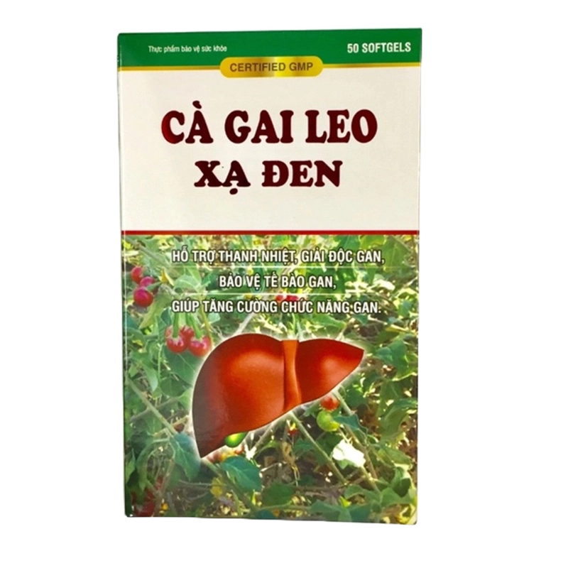 CÀ GAI LEO XẠ ĐEN giúp tăng cường chức năng gan  hộp 50 viên nang mềm- Châu Ngân Pharma