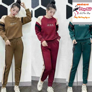 Sét đồ bộ thu đông , vải cotton quảng châu, cổ tròn , áo dài tay quần dài , kiểu dáng trẻ trung