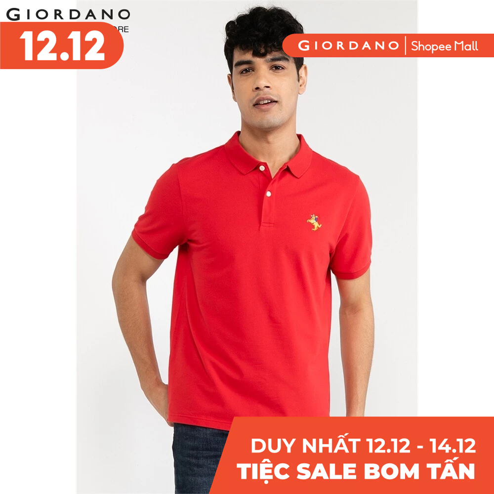 Áo Thun Có Cổ Polo Nam Thêu Logo Napoleon Công Nghệ Kháng Khuẩn Giordano 01011251