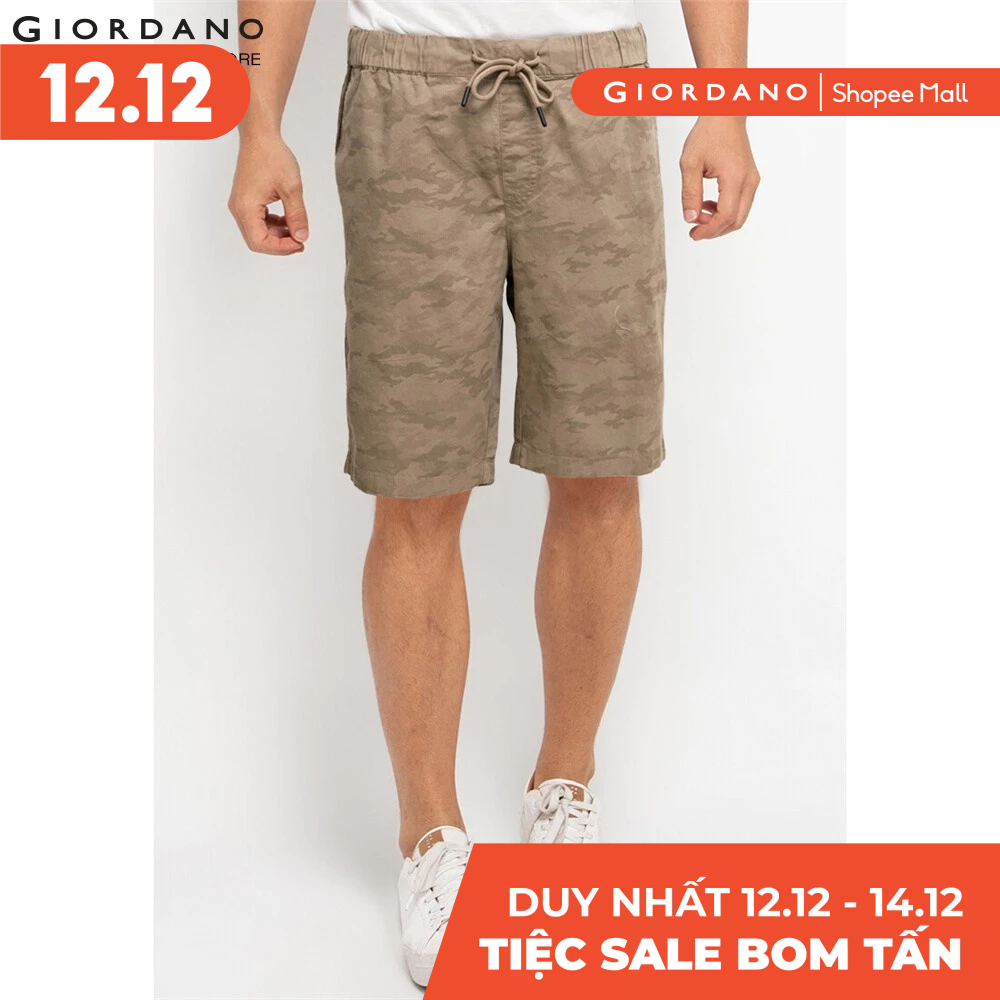 Quần Shorts Lưng Thun Kaki Nam Giordano 01101205