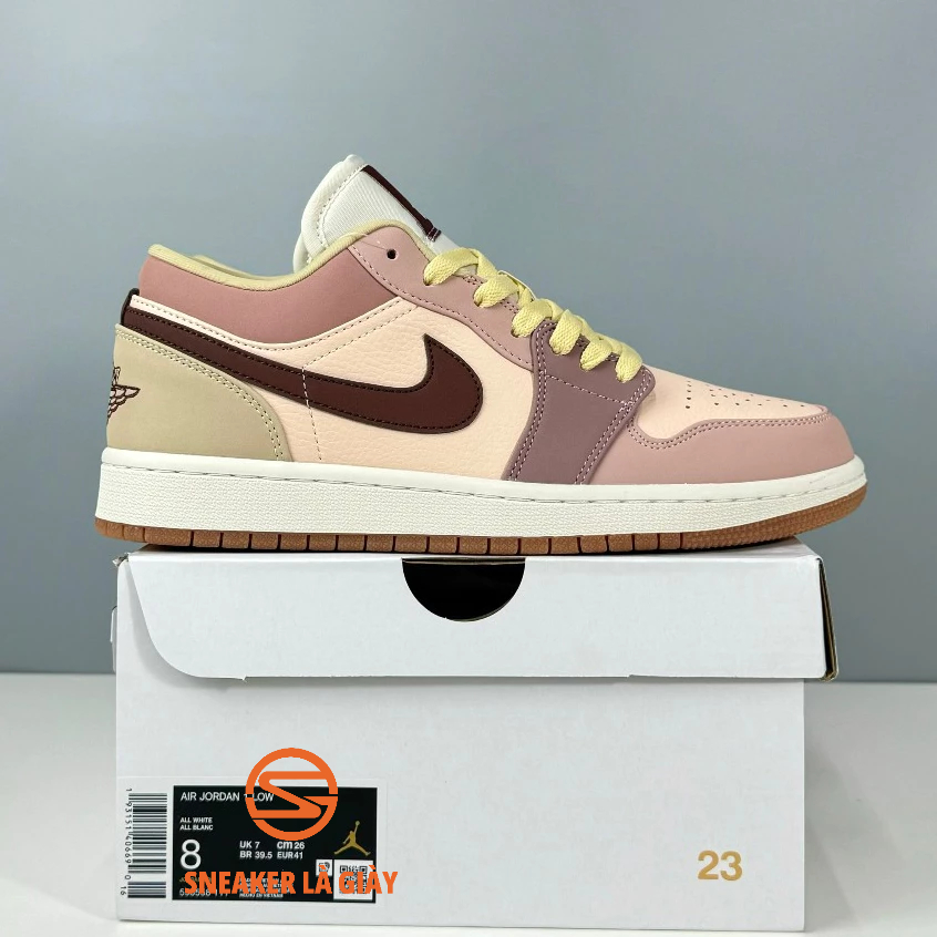 Giày Jordan 1 Low Brown Pink DO7450-201 - High Quality Fullbox