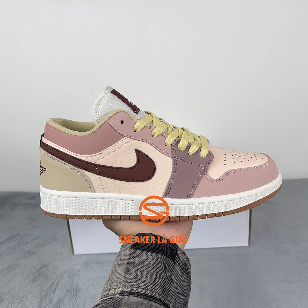 Giày Jordan 1 Low Brown Pink DO7450-201 - High Quality Fullbox