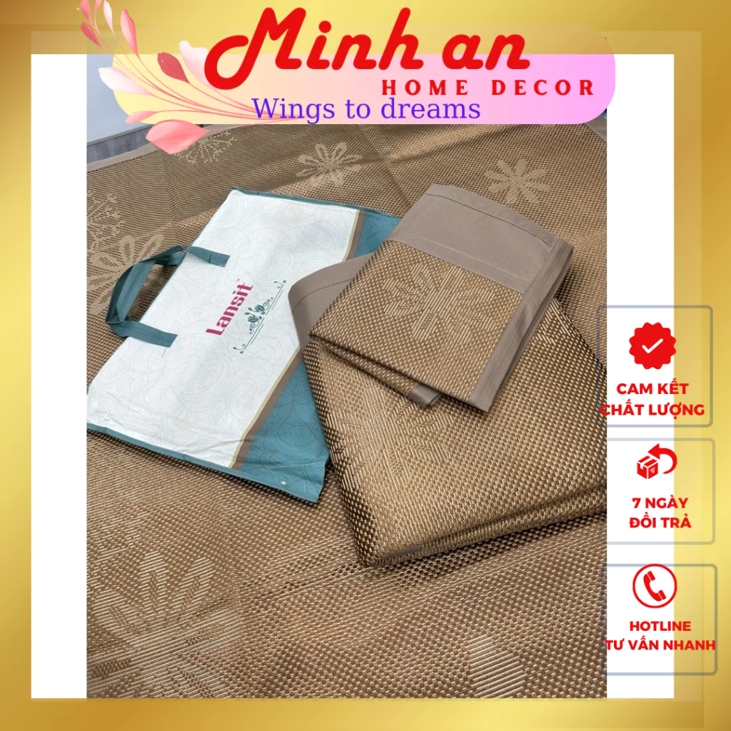 Chiếu điều hoà mây MINH AN HOME DECOR cao cấp hàng dày loại 1 dễ vệ sinh an toàn cho sức khỏe siêu m