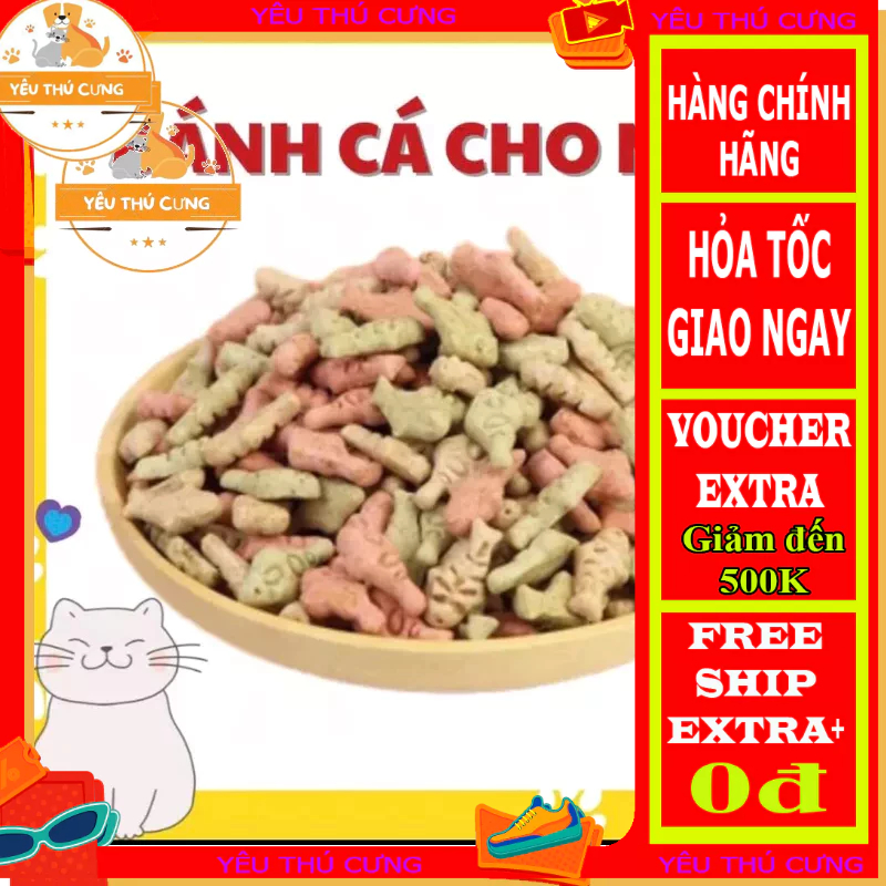 Bánh cá CATNIP 🔥RẺ VÔ ĐỊCH🔥 cho mèo gói 100g giúp tiêu búi lông