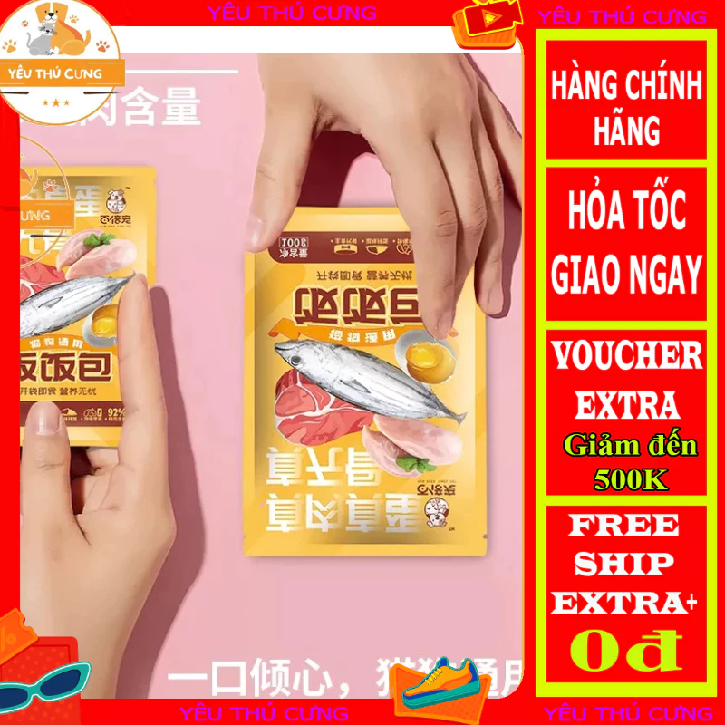 50 Gói Pate nội địa trung Hun Dred Time 🔥SIÊU RẺ🔥 gói 100g siêu lớn
